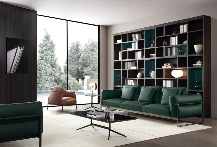 Three Seat Sofa With Metal Frame