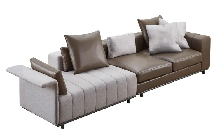 Hotel Bedroom Chaise Sofa Fabric Upholstered Two Seat Sofa